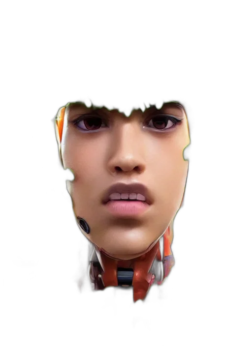 face, robot, mask, creature transparent PNG cut-out