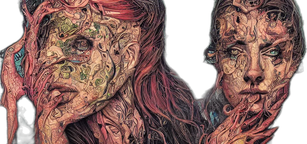 mask, face, comic book art, concept art transparent PNG cut-out