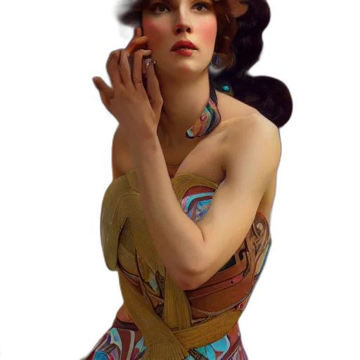 dress, jewelry, crown, face transparent PNG cut-out