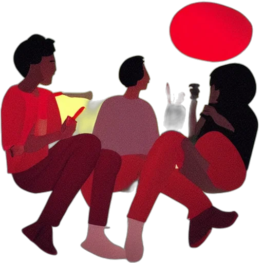 umbrella, concept art, fire, city street transparent PNG cut-out