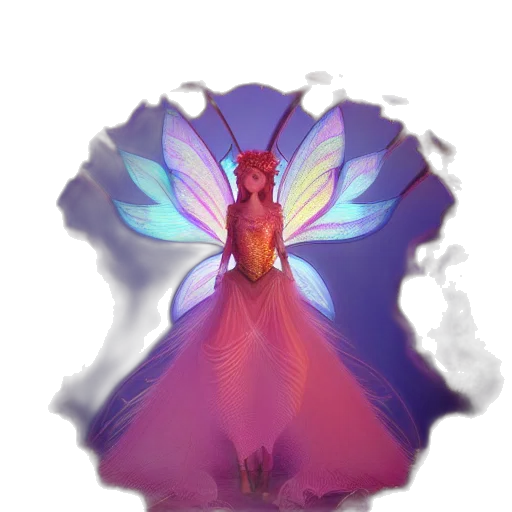 dress, crown, creature, flower transparent PNG cut-out