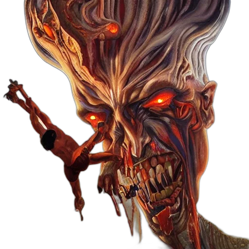 face, mask, creature, staff transparent PNG cut-out