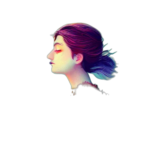 face, hair, crown, creature transparent PNG cut-out