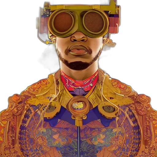 face, mask, jacket, staff transparent PNG cut-out