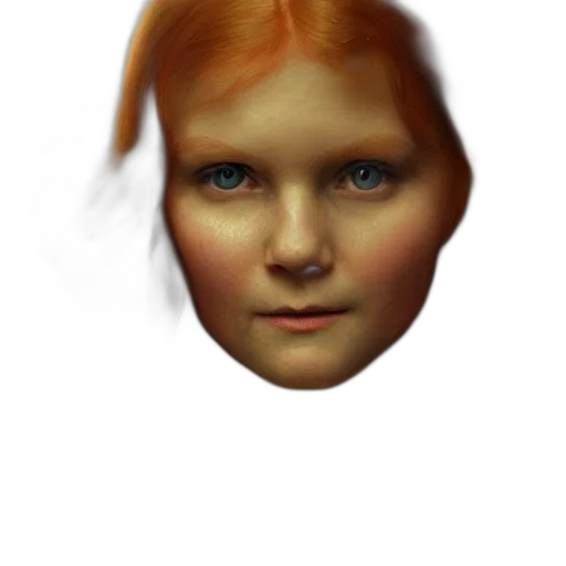 face, mask, hair, creature transparent PNG cut-out