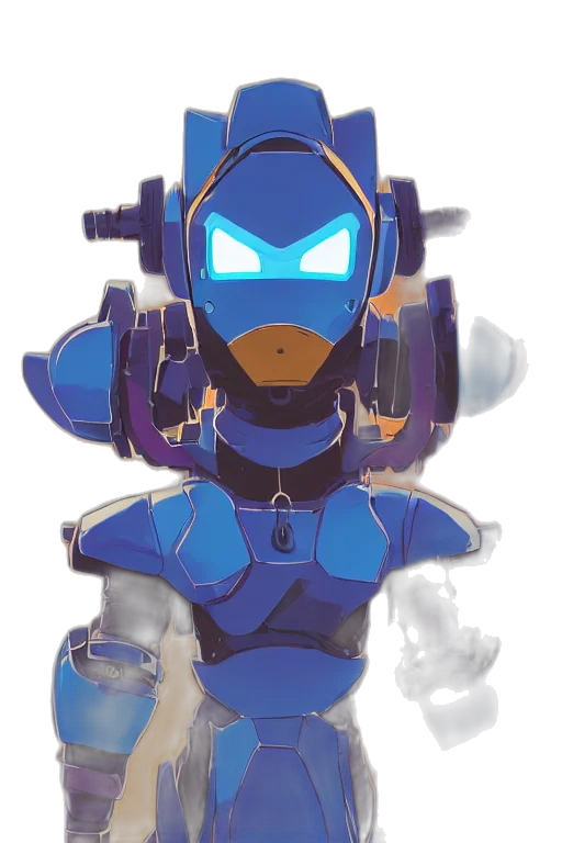 robot, concept art, 3d render, pixel art transparent PNG cut-out