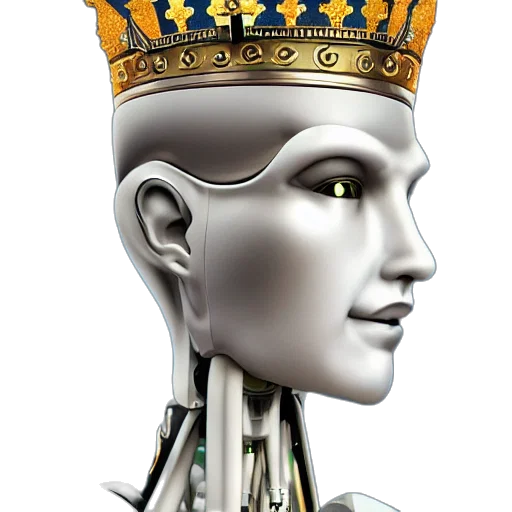 robot, crown, face, jewelry transparent PNG cut-out