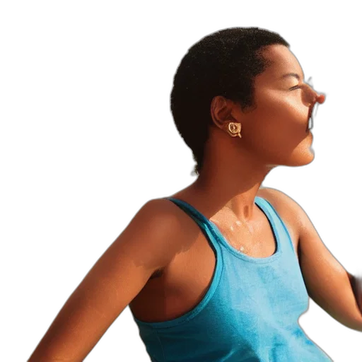 photorealistic, woman, water, instead transparent PNG cut-out