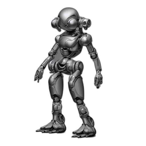 robot, concept art, 3d render, cyberpunk transparent PNG cut-out