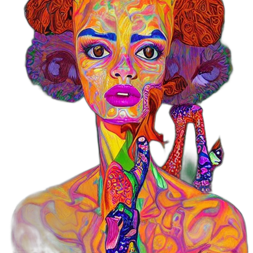 face, mask, hair, jewelry transparent PNG cut-out