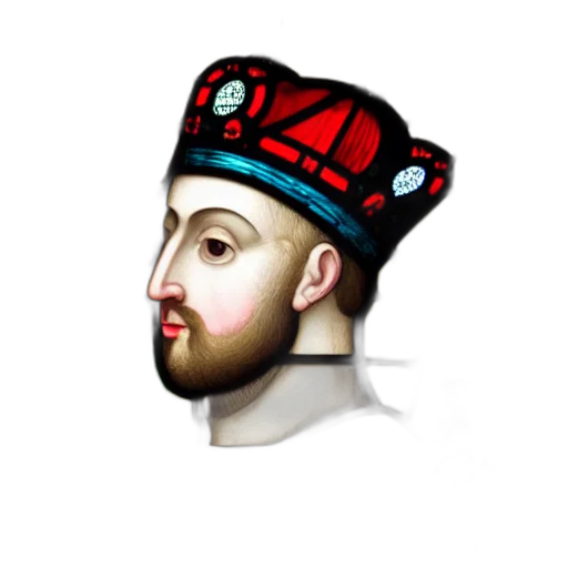 crown, hat, face, staff transparent PNG cut-out