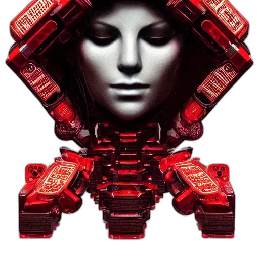 robot, face, mask, crown transparent PNG cut-out