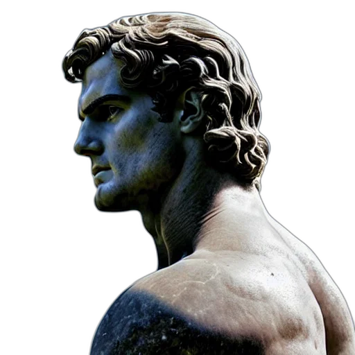 face, sword, photorealistic, 3d render transparent PNG cut-out