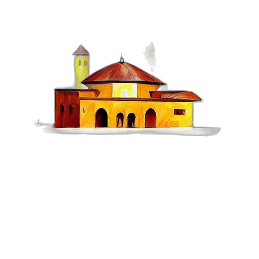 building, staff, hat, 3d render transparent PNG cut-out
