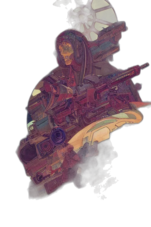 weapon, robot, jacket, car transparent PNG cut-out