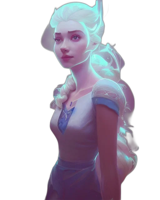 crown, dress, face, staff transparent PNG cut-out