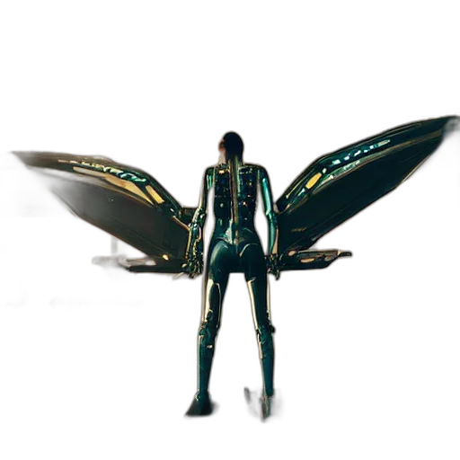 robot, staff, weapon, jacket transparent PNG cut-out