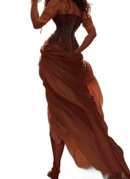 dress, concept art, fantasy art, photorealistic transparent PNG cut-out