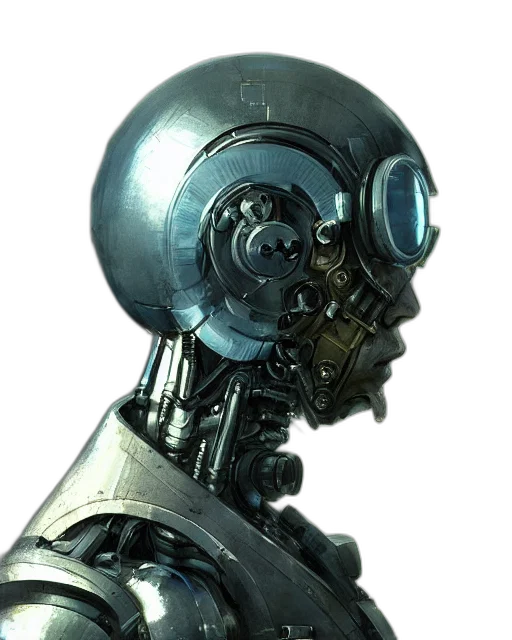 robot, face, mask, staff transparent PNG cut-out