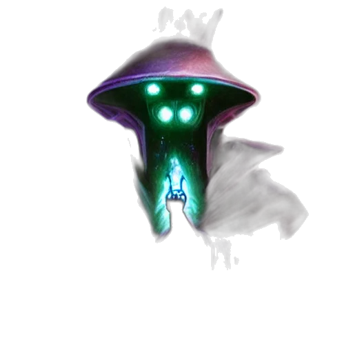 robot, staff, hat, creature transparent PNG cut-out