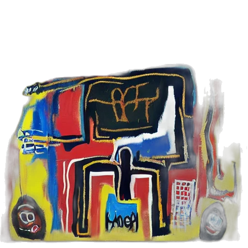 car, furniture, concept art, basquiat transparent PNG cut-out