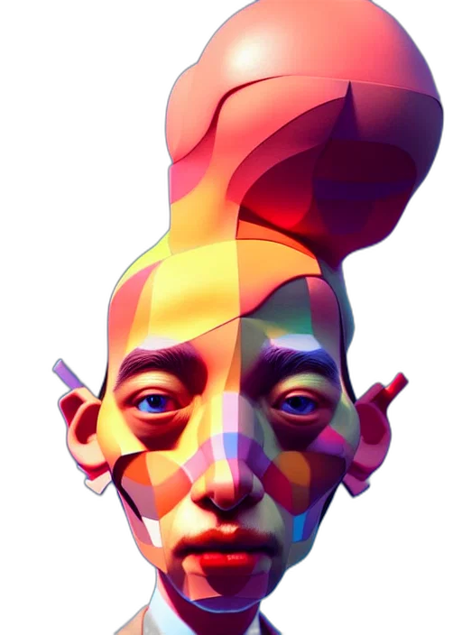 face, mask, crown, robot transparent PNG cut-out