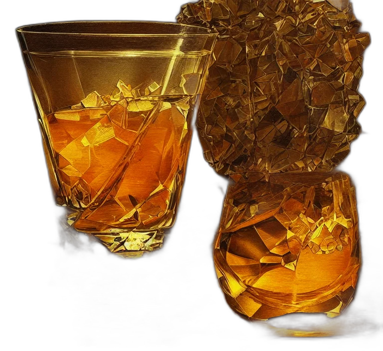 crown, food, bottle, photorealistic transparent PNG cut-out