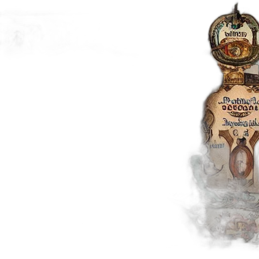 bottle, mask, 3d render, concept art transparent PNG cut-out