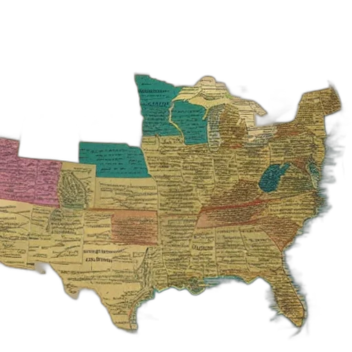 earth tones, golden, green, map transparent PNG cut-out