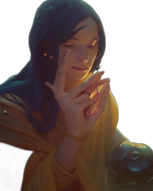 jewelry, face, staff, dress transparent PNG cut-out