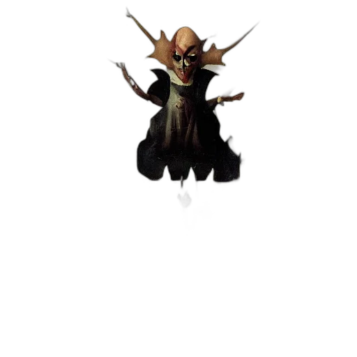 creature, staff, mask, dragon transparent PNG cut-out