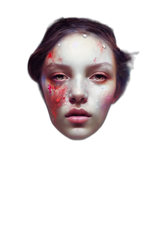 face, mask, crown, creature transparent PNG cut-out