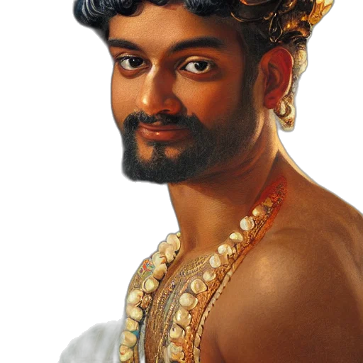 crown, face, photorealistic, oil painting transparent PNG cut-out