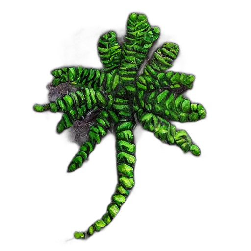 dragon, creature, staff, flower transparent PNG cut-out