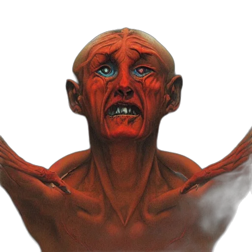 creature, face, mask, staff transparent PNG cut-out