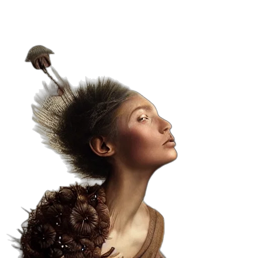 hair, crown, creature, face transparent PNG cut-out