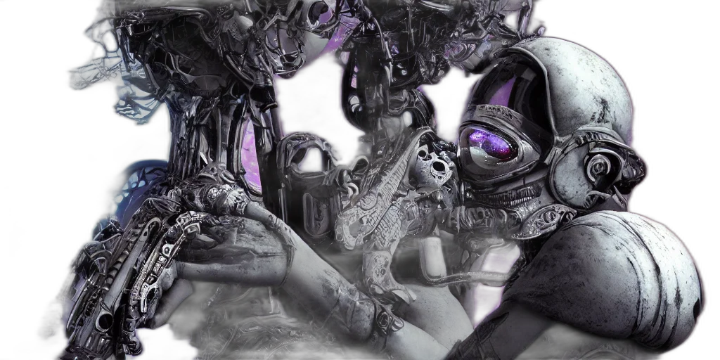 robot, concept art, outer space, space transparent PNG cut-out
