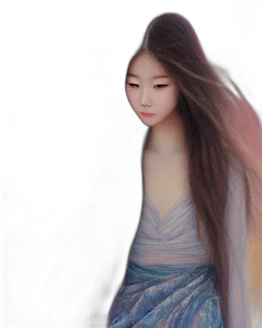 dress, hair, creature, face transparent PNG cut-out