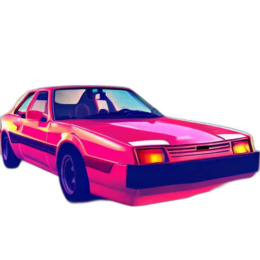 car, weapon, vaporwave, concept art transparent PNG cut-out