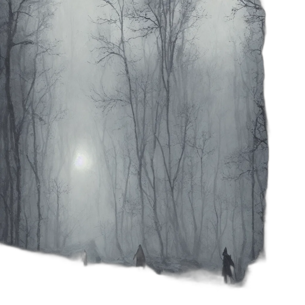 creature, mask, tree, dress transparent PNG cut-out