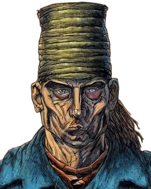 hat, staff, face, mask transparent PNG cut-out