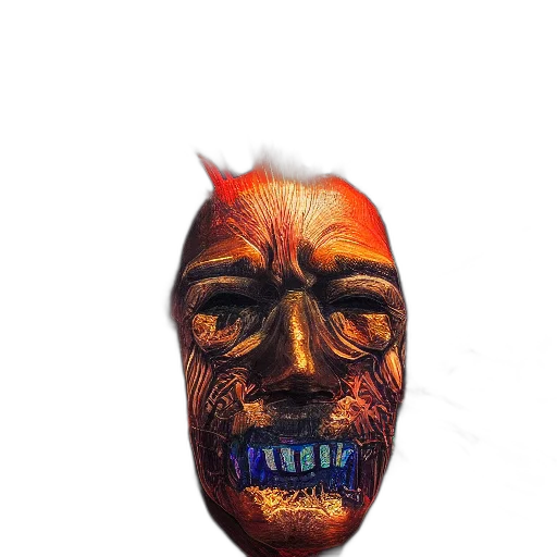 mask, face, creature, crown transparent PNG cut-out