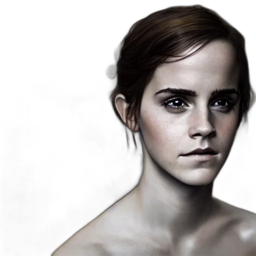 face, photorealistic, concept art, oil painting transparent PNG cut-out