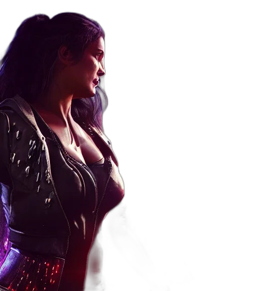 jacket, concept art, cyberpunk, 3d render transparent PNG cut-out