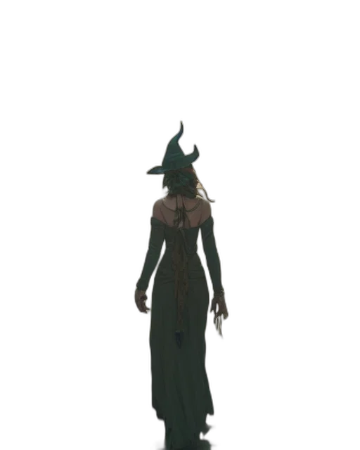 dress, staff, mask, hat transparent PNG cut-out