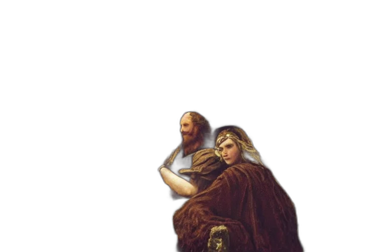 crown, sword, dress, staff transparent PNG cut-out