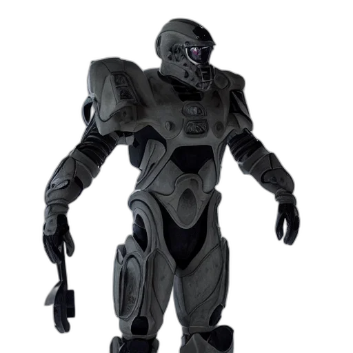 robot, concept art, 3d render, cyberpunk transparent PNG cut-out