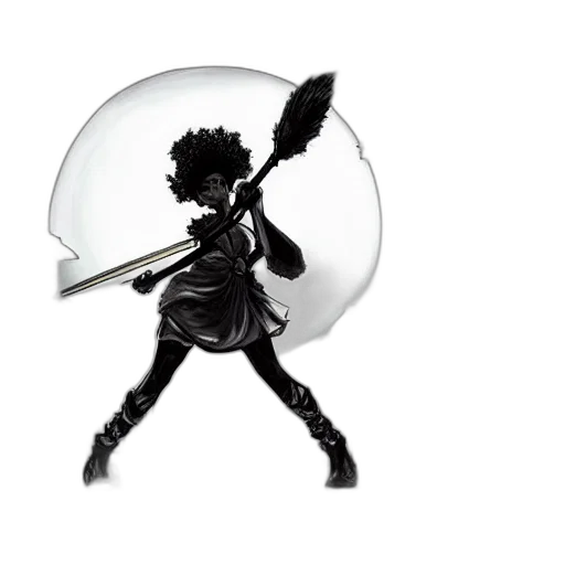 umbrella, staff, weapon, hair transparent PNG cut-out