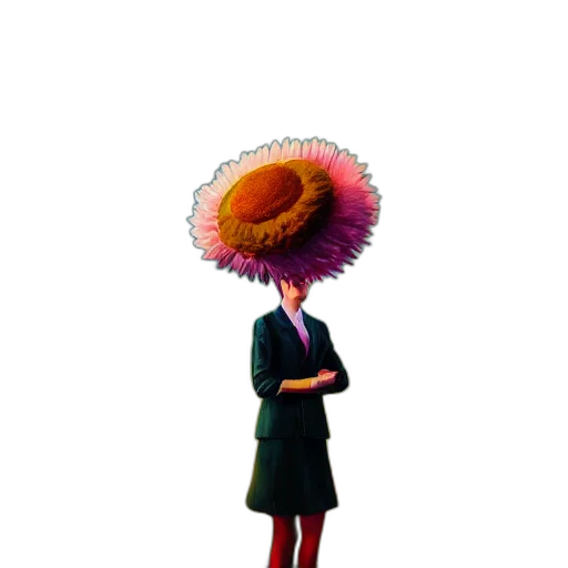 umbrella, hat, staff, dress transparent PNG cut-out