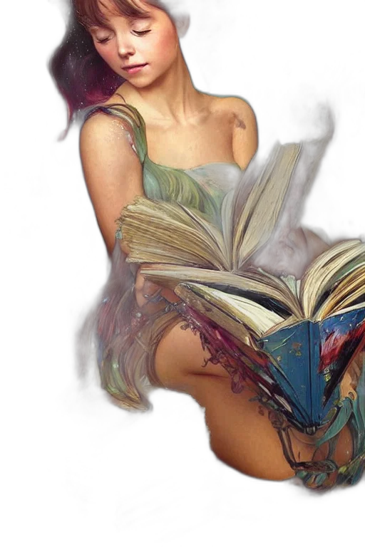 dress, fantasy art, photorealistic, oil painting transparent PNG cut-out